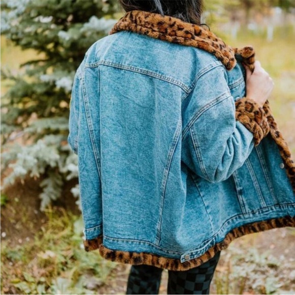 Dressed in LALA Forever Patched Trucker Jacket in Leopard - Picture 4 of 8